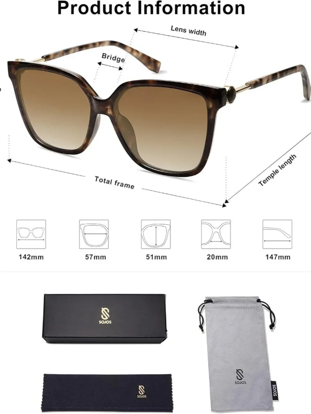 Trendy Dark Tortoise Square Sunglasses for Women - Ideal for Outdoor Adventures